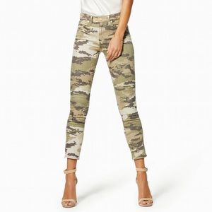 Ramy Brook Katie Mid Rise Skinny Jeans Size 26 Camo Ankle Zippers Made in USA